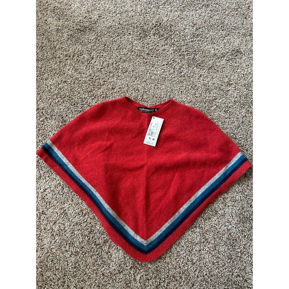 Native world stripped poncho